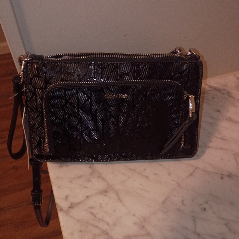 Calvin Klein Shimmering Black Crossbody Bag